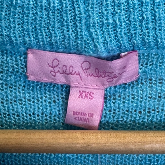 NWT Lilly Pulitzer Amalie Cardigan in Breakwater Blue Sz XXS - Picture 6 of 11